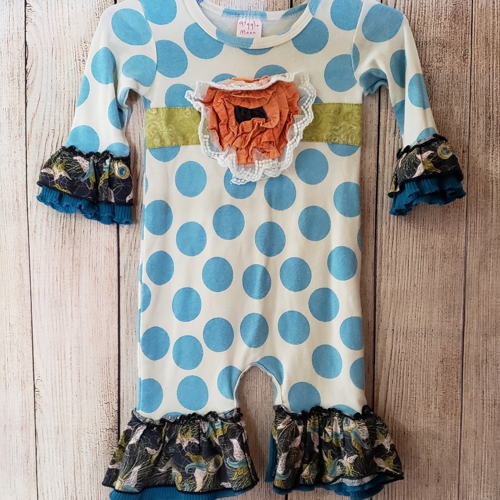 Giggle Moon Ruffle Romper 6m